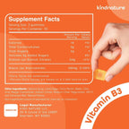 kindnature Gomitas de Vitamina B3 Niacinamida 500mg – Sin Flush – 90 Gomitas