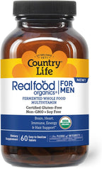 Country Life RealFood Organics for Men – Multivitamínico Orgánico para Hombre, 60 Comprimidos