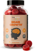 TruHeight Kids Brain Growth Gummies - Gominolas de Omega 3 para Niños (Naranja, 2+ Años)