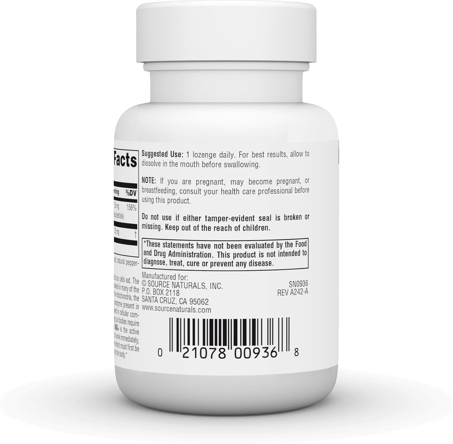 Source Naturals NAD+ Coenzimado B-3, 25 mg – 30 Pastillas Sublinguales