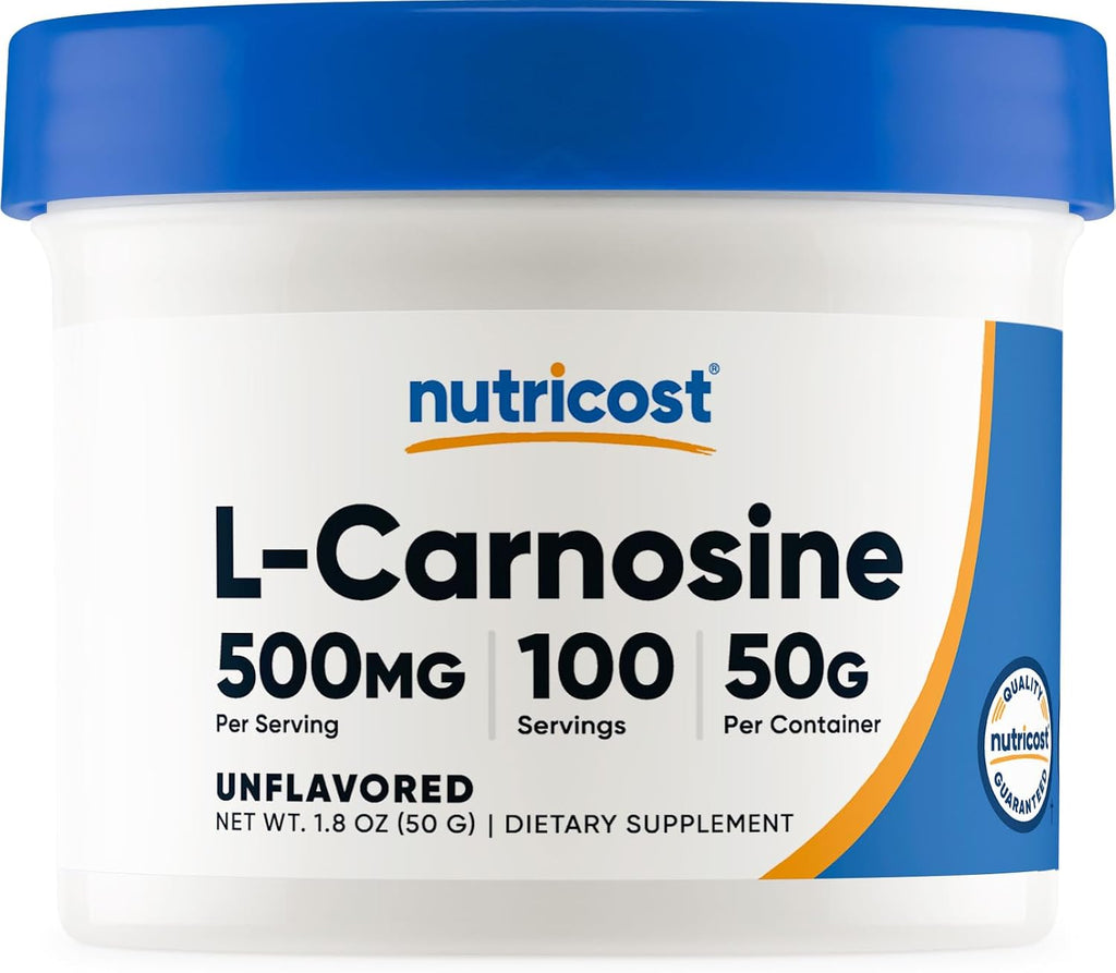 Nutricost L-Carnosina en Polvo 50g (100 Dosis) - No-GMO