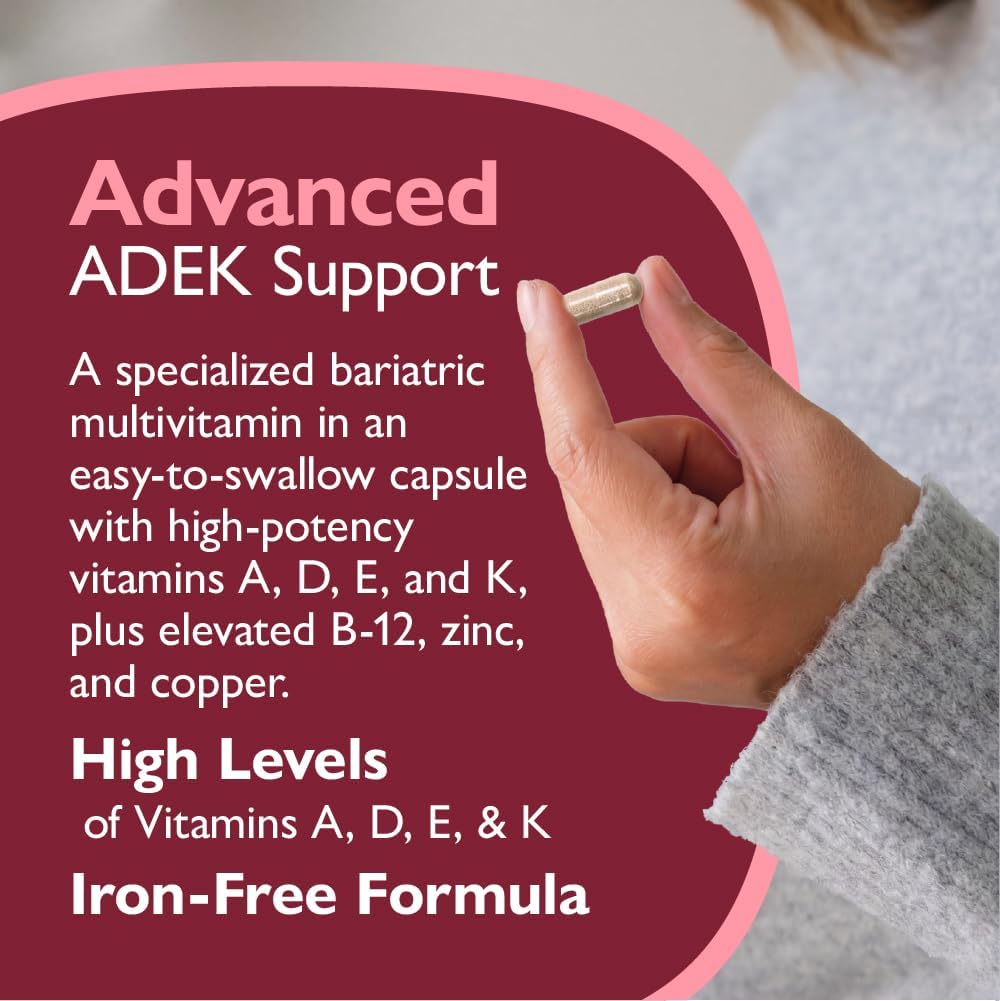 Celebrate Multi ADEK Bariatric Multivitamin without Iron - 180 Vegetable Capsules (3 Month Supply)