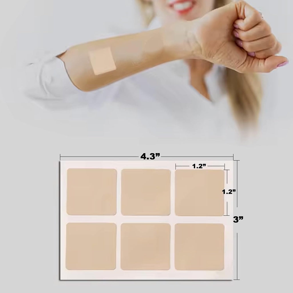 Focus Patch - Parches de Apoyo a la Función Cerebral con Vitaminas D3, A, B9, B1, B2, B3, B6, B7 (Biotina), Citrato de Zinc y B12 - 30 Parches - Vegano y Resistente al Agua