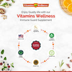 Vitamins Wellness - 10 en 1 Suplemento Inmunidad con Saúco, Zinc y Vitamina C - 60 Cápsulas Veganas