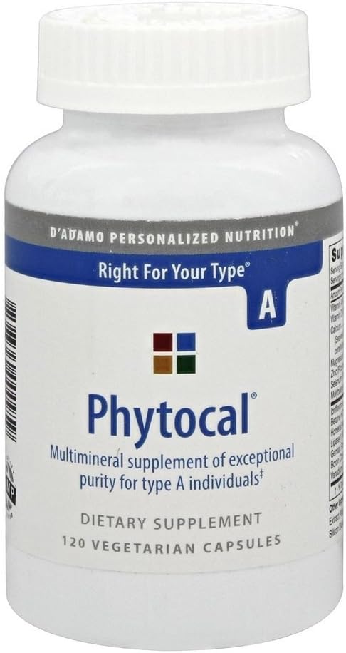 D'Adamo Personalized Nutrition Phytocal A, 120 cápsulas