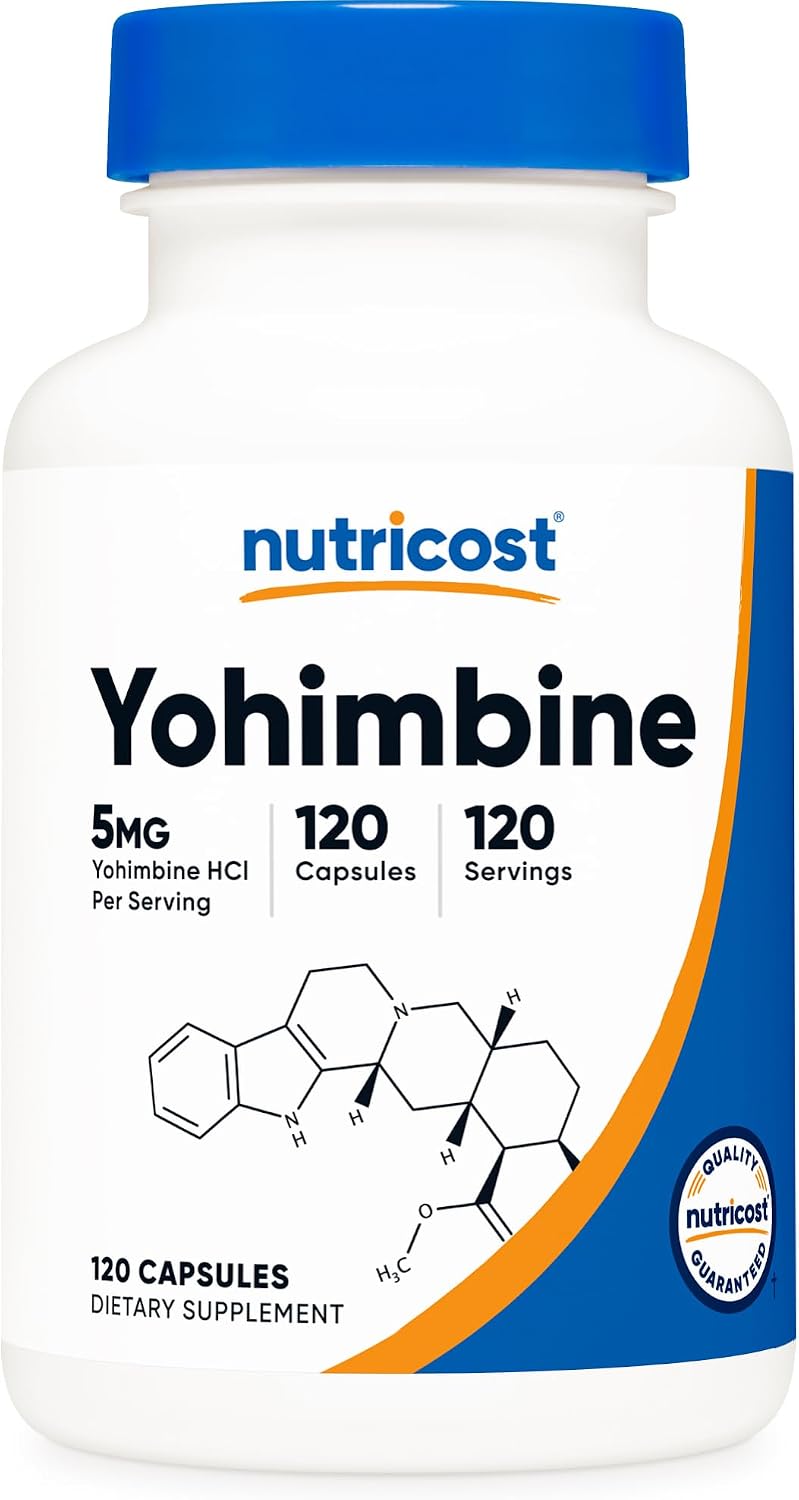 Nutricost Yohimbine HCl 5mg, 240 cápsulas de máxima potencia