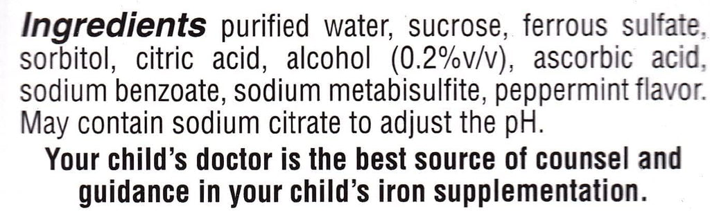 Ferrous Drops Suplemento de Hierro Líquido para Niños Sabor Menta – 50 ml (Pack de 2)
