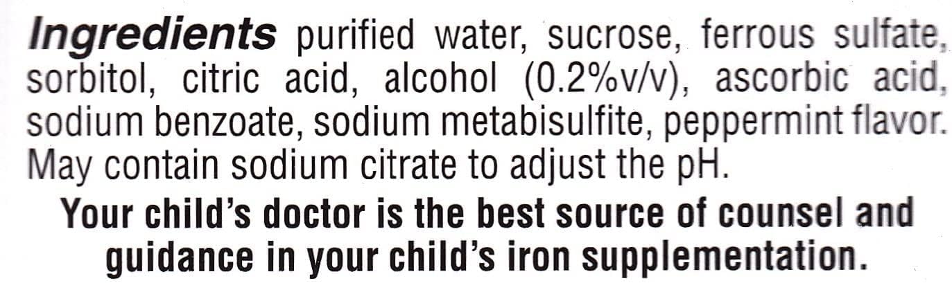 Ferrous Drops Suplemento de Hierro Líquido para Niños Sabor Menta – 50 ml (Pack de 2)