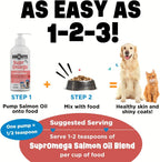 Dinovite SuprOmega Aceite de Salmón Salvaje para Perros y Gatos - Sin GMO - Omega 3 para Piel y Pelo - Suplemento Alimenticio - 473 ml