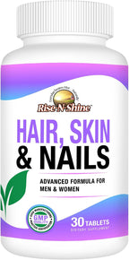 Rise-N-Shine Cabello, Piel y Uñas - Suplemento Diario con Biotina y Colágeno