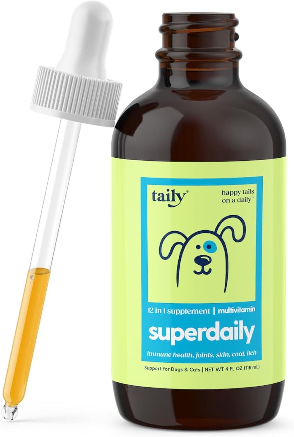 Taily Multivitamin with Liquid Collagen – 12-in-1 Super Daily Formula para Perros y Gatos