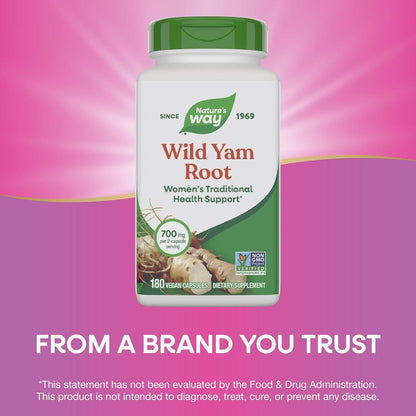 Nature's Way Cápsulas de Raíz de Ñame Silvestre, 700 mg por 2 cápsulas, 180 cápsulas veganas – Image 5