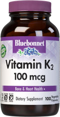 Bluebonnet Nutrition Vitamina K2 MK-7 100 mcg - 100 Vegetable Capsules