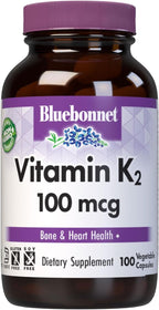 Bluebonnet Nutrition Vitamina K2 MK-7 100 mcg - 100 Vegetable Capsules
