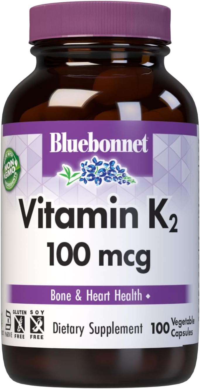 Bluebonnet Nutrition Vitamina K2 MK-7 100 mcg - 100 Vegetable Capsules