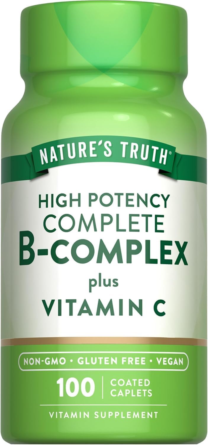 Nature's Truth Complejo B con Vitamina C - Liberación Prolongada, 100 Comprimidos (Paquete de 3)