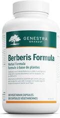 Genestra Brands Fórmula Berberis – Suplemento Herbal con Agracejo, Sello de Oro y Uva de Oregón – 180 Cápsulas