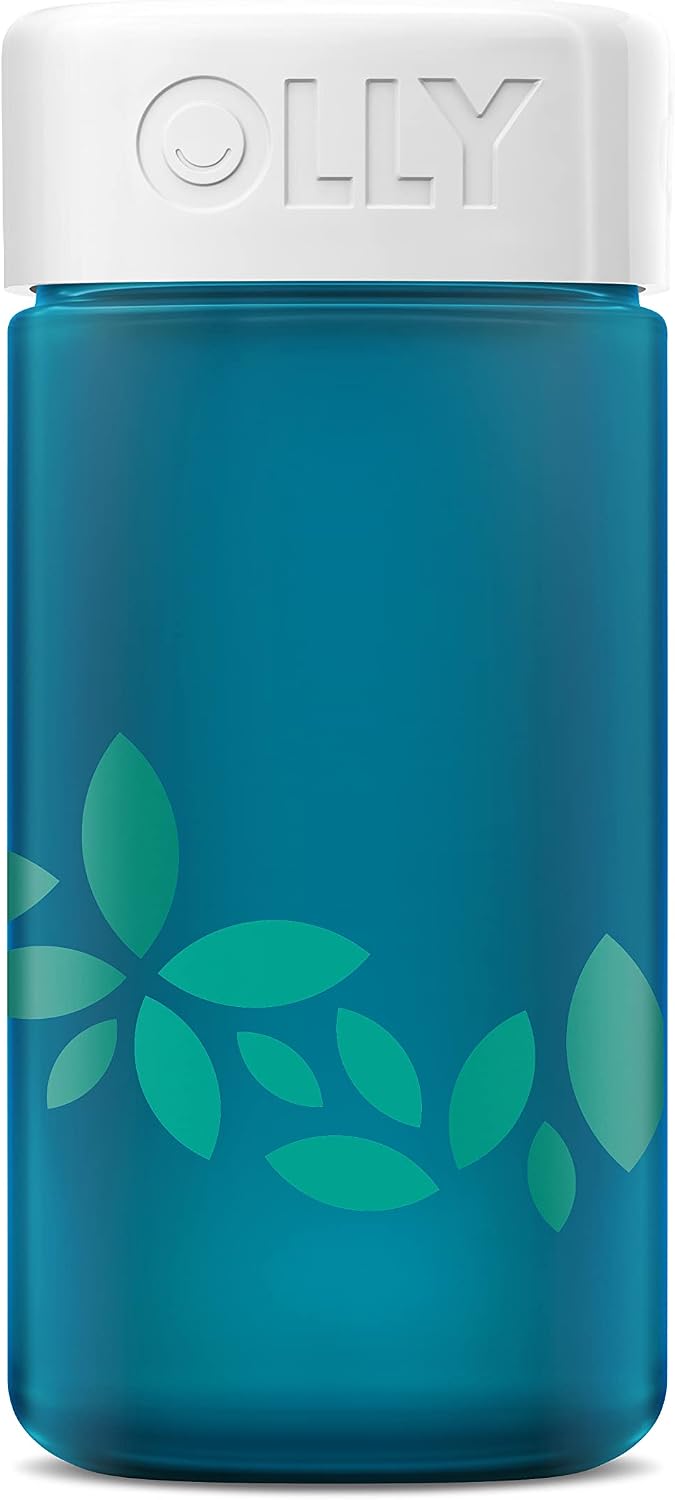 OLLY Joy Jar - Frasco de Cristal Recargable para Gominolas de Vitaminas, hasta 120 Gominolas, Edición Limitada 2022