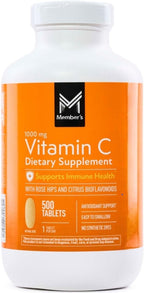 Vitamina C 1000 mg con Bioflavonoides Cítricos y Escaramujo – 500 Comprimidos