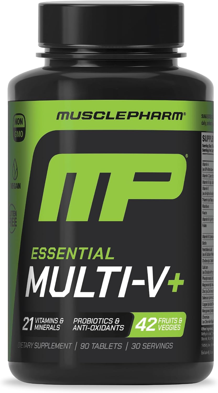 Muscle Pharm Essentials Multi-V+ - Multivitamínico para Deportistas, 90 Comprimidos