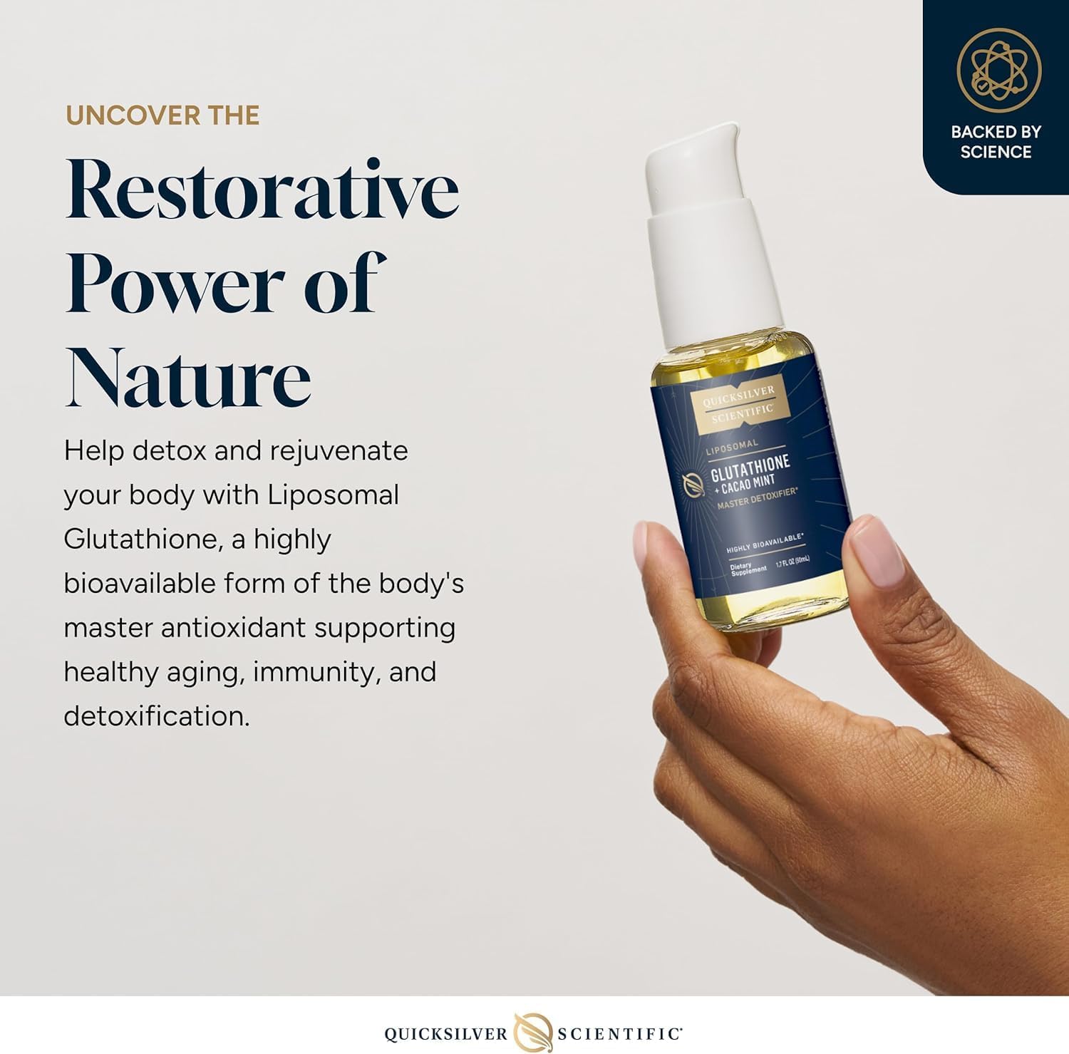 Quicksilver Scientific Glutación Liposomal - Sabor Cacao Menta (50 ml)
