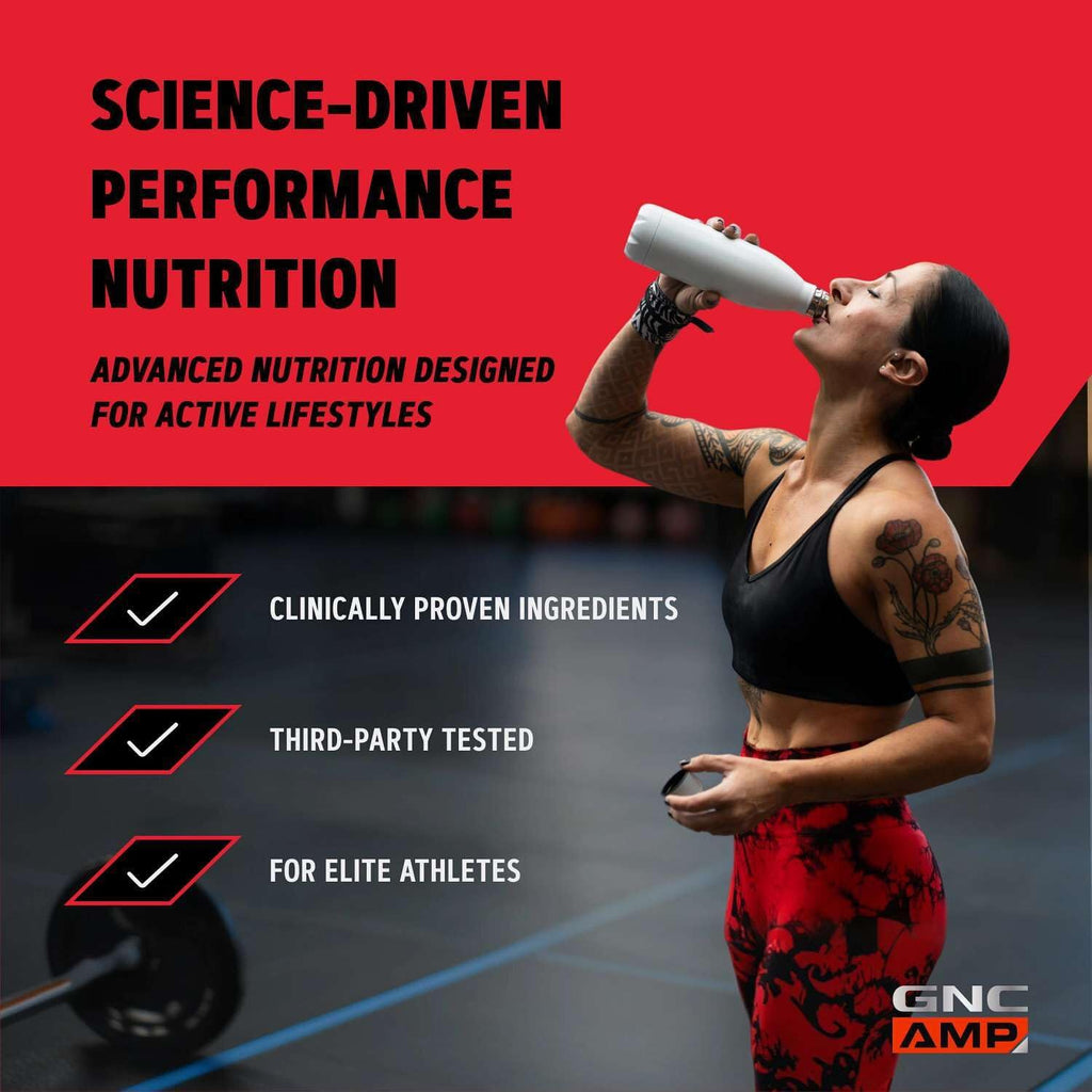 GNC AMP Amplified Greens Superfoods Performance Blend - Bebida vegana de superalimentos - Arándano y granada - 280 g (30 porciones)
