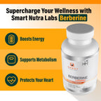 Smart Nutra Labs Premium Berberina HCL 1200mg | 180 Cápsulas Veganas