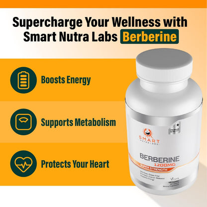 Smart Nutra Labs Premium Berberina HCL – No contiene rellenos, aglutinantes ni ingredientes artificiales – Image 4