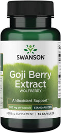 Swanson Extracto Estandarizado de Wolfberry (Goji Berry) 500 mg, 60 Cápsulas