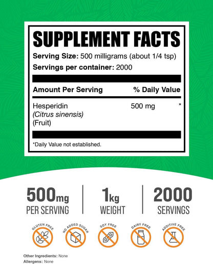 Hesperidina en Polvo 500mg - BulkSupplements (1 kg) – Image 2