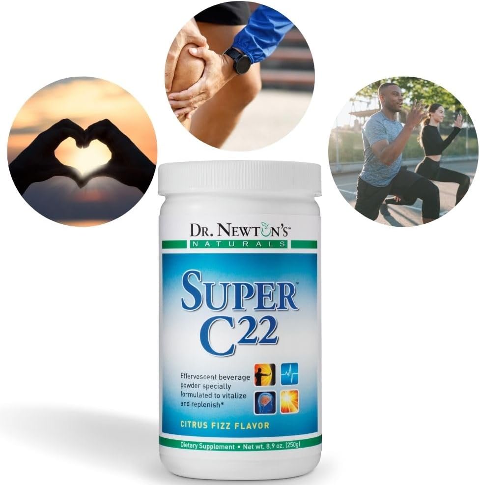 SelfCare+ Dr. Newton's Naturals Super C22 Mezcla Efervescente de Vitamina C en Polvo con 22 Fuentes Naturales – 1500 mg – 252 g