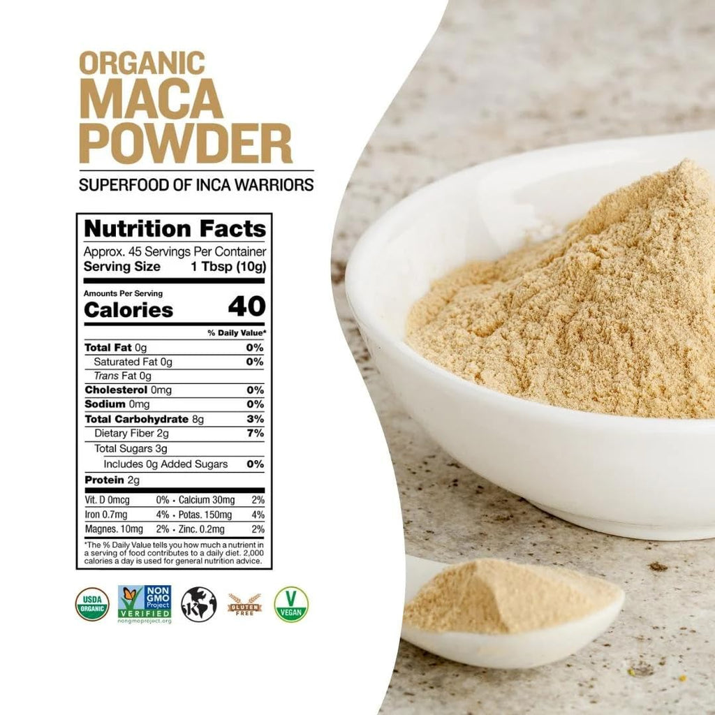 Sunfood Superfoods Maca en Polvo Orgánica - 227 g