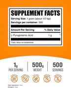 L-Ácido Piroglutámico en Polvo - 500g - BulkSupplements