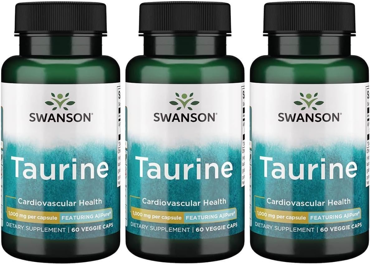 Swanson AjiPure Taurina 1000 mg 60 Cápsulas Vegetales