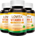 LOVITA Vitamina E 400 UI Cápsulas Blandas Veganas, Vitamina E Natural 268 mg (como D-Alfa Tocoferol), 120 Cápsulas (Pack de 3)