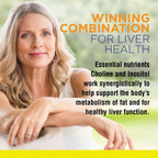 Nature's Life Complejo Lipotrópico – Apoyo Hepático Completo con Colina e Inositol – No GMO – 90 Comprimidos Vegetarianos