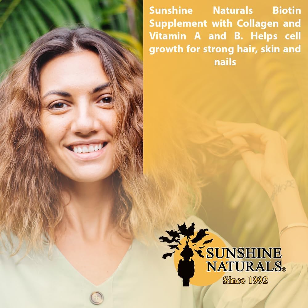 Sunshine Naturals Biotina 5000 mcg - 90 Cápsulas (Pack de 3)