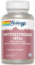 SOLARAY Phytoestrógeno Plus AGL para apoyo durante la menopausia | Ñame silvestre, Cimífuga negra, Onagra y Borraja | 60 cápsulas, 30 porciones.