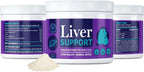 Live Well Dog Liver Support – Detox & Immunity Booster para Perros y Gatos | Cardo Mariano, NAC, Diente de León | 180 g