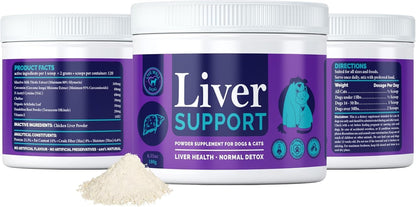 Live Well Dog Liver Support – Detox & Immunity Booster para Perros y Gatos | Cardo Mariano, NAC, Diente de León | 180 g – Image 2