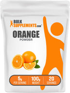 BulkSupplements.com Orange Powder - Orange Fruit Powder, Nutrient-Rich Flavoring - Gluten Free, 5g per Serving, 250g (8.8 oz) (Pack of 1)