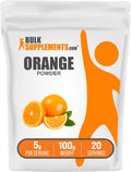 BulkSupplements.com Naranja en Polvo - Polvo de Fruta de Naranja, Rico en Nutrientes - Sin Gluten, 5g por Ración, 100g (3.5 oz) (Paquete de 1)