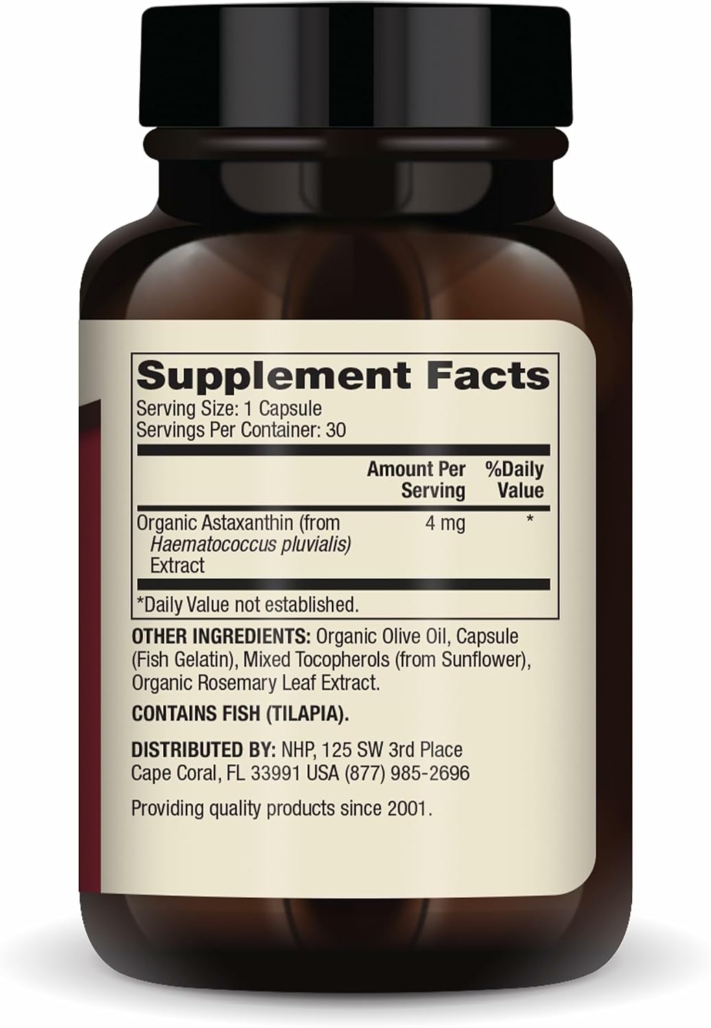 Dr. Mercola Astaxantina Orgánica - 4 mg, 30 Cápsulas