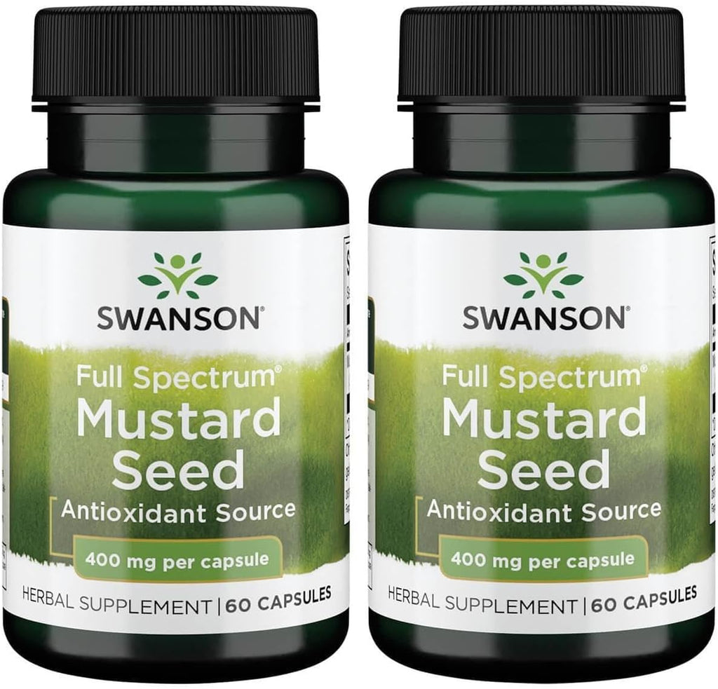 Swanson Full Spectrum Semilla de Mostaza 400 mg - 60 Cápsulas (Pack de 2)