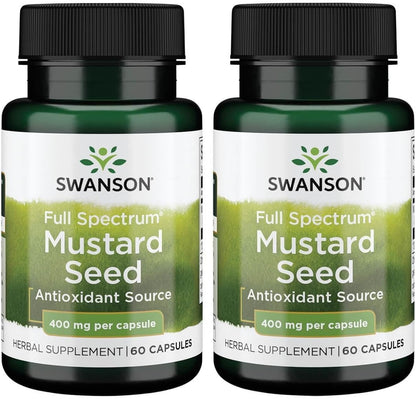 Swanson Full Spectrum Semilla de Mostaza 400 mg - 60 Cápsulas (Pack de 2) – Image 1