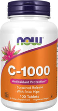 Now Foods Vitamina C-1000 Comprimidos de Liberación Sostenida con Escaramujo