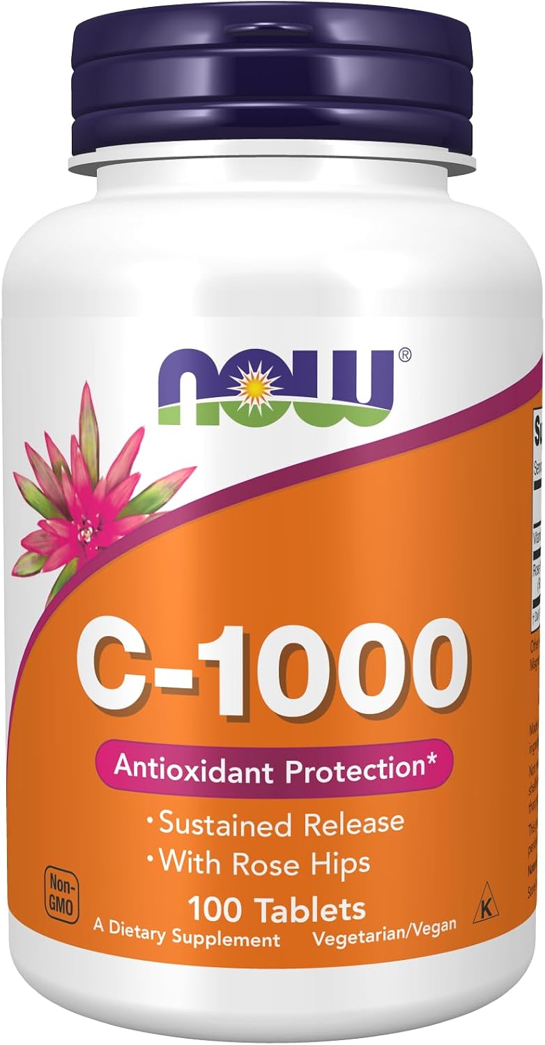 Now Foods Vitamina C-1000 Comprimidos de Liberación Sostenida con Escaramujo