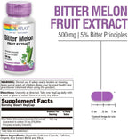 SOLARAY Extracto de Melón Amargo 500mg con 5% de Principios Amargos - 60 Cápsulas Vegetales
