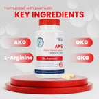Adrenalwork L-Arginina 1000 mg + AKG Alfa-Cetoglutarato - Suplemento Pre-Entreno para Energía, Flujo Sanguíneo y Recuperación Muscular - con L-Tirosina, Vitaminas y Minerales - 180 Cápsulas, 90 Días