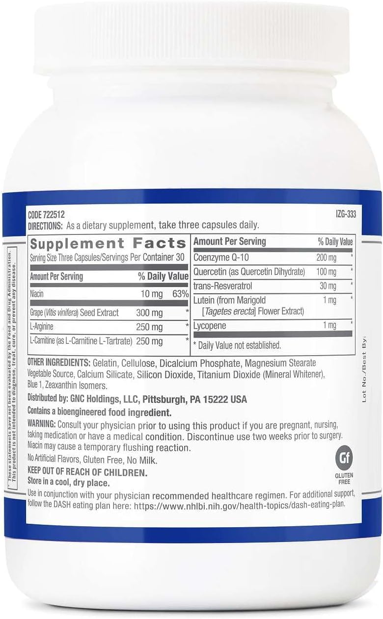 GNC Preventive Nutrition Fórmula para Presión Arterial Saludable - 90 Cápsulas